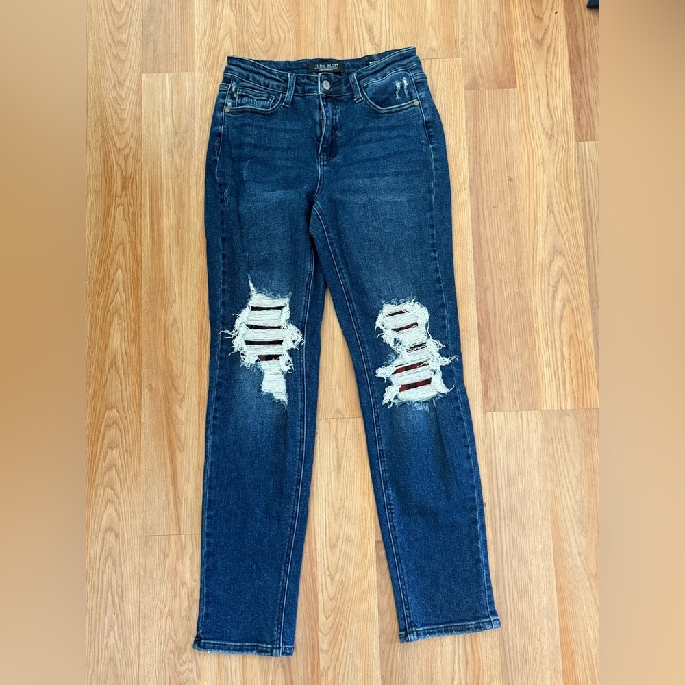 Judy blue Buffalo plaid Distressed Jeans 5/27